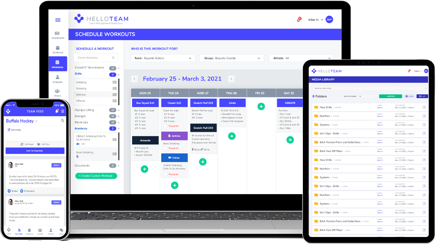 Hello Team Application - Web and Mobile 